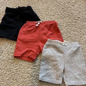 Kids' Black, Red, and Gray Shorts Set